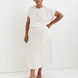 Madewell White Midi Skirt